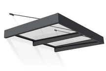 Dörrtak i aluminium Sophia XL 1,4 x 1,9 m Palram - Canopia antracit
