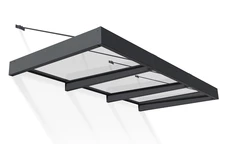 Dörrtak i aluminium Sophia XL 1,4 x 2,9 m Palram - Canopia antracit