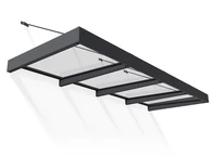 Dörrtak i aluminium Sophia XL 1,4 x 3,8 m Palram - Canopia antracit