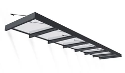 Dörrtak i aluminium Sophia XL 1,4 x 6,6 m Palram - Canopia antracit
