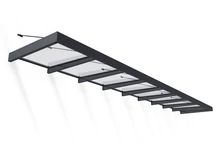 Dörrtak i aluminium Sophia XL 1,4 x 8,5 m Palram - Canopia antracit