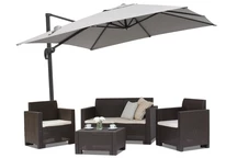 Garden Point Siena 2,5x2,5m antracitfärgat trädgårdsparasoll