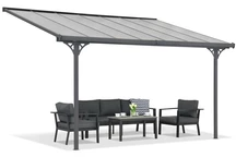 Nevada terrasstak av polykarbonat 3,05 x 4,36 m CoverTech antracit