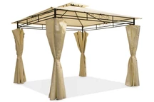 Trädgårdspaviljong Ibiza 3x3 m krämfärgad med myggnät Garden Point