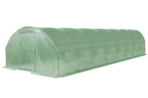 Tunnelväxthus 4x10m Garden Point grönt med dörr