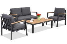 Zakintos Coffee 4 antracit aluminium set Garden Point