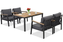 Zakintos Premium 4 antracit trädgårdsmöbler i aluminium Garden Point