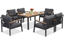 Zakintos Premium 6 antracit Garden Point trädgårdsmöbler i aluminium