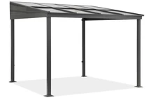 Altanskärmtak i aluminium 3 x 3 m Tarragona Garden Point antracit