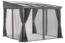 Altanskärmtak i aluminium 3 x 3 m Tarragona Premium Garden Point antracit