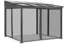 Altantak i aluminium 3 x 3 m Tarragona med myggnät Garden Point antracit
