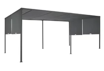Antracit Sevilla 3x6m uteplats pergola med myggnät Garden Point