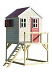 Barnhus med träplattform för trädgården Antek
