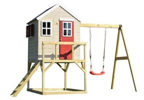 Antek VIII plattformshus i trä med gunga