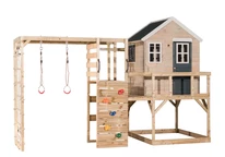 Hus med träplattform och gym Antek IX