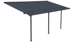 Nevada terrasstak av polykarbonat 3,05 x 6,28 m CoverTech antracit