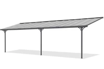 Nevada terrasstak av polykarbonat 3,05 x 8,72 m CoverTech antracit