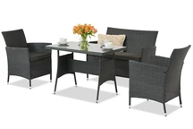 Portofino Garden Point antracit trädgårdsmöbler i technorattan