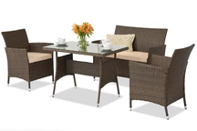 Portofino Garden Point trädgårdsmöbler i brun technorattan