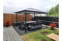 Modern trädgårdspaviljong Santiago 3 × 3,6 m Garden Point antracit