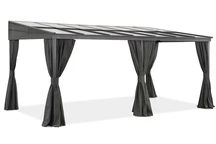 Altantak i aluminium 3 x 5 m Tarragona med Garden Point gardiner antracit