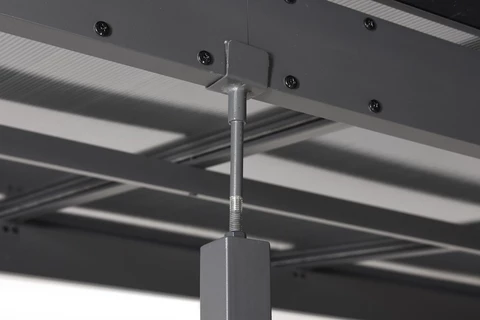 Aluminium vägg lusthus 3 x 5 m Tarragona Garden Point antracit