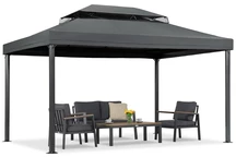 Antracit trädgårdspaviljong Valencia 3x4 m Garden Point