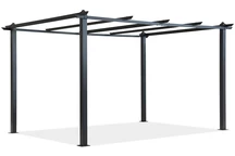 Barbados 3 x 4 m antracit Garden Point metall patio pergola ram