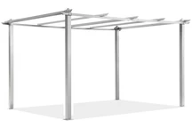 Barbados 3 x 4 m vit Garden Point metall patio pergola ram