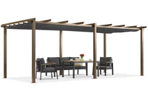 Barbados terrass pergola 3x6 m Garden Point träliknande-antracit