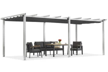 Barbados terrass pergola 3x6 m Garden Point vit-antracit