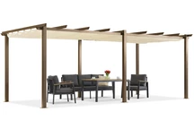 Barbados terrass pergola 3x6 m Garden Point woodlike-beige