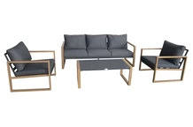 Belluno Garden Point trädgårdsmöbelset i antracit aluminium