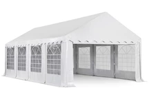 Vitt 4x8m Hanover tält för trädgårdsfest Garden Point