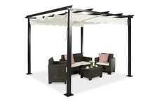 Fristående pergola Tenerife 3 x 3m krämfärgad Garden Point