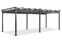 Fristående terrasspergola Teneriffa 3 x 6 m grå