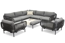 Garden Point Perez Corner 6 antracit hörnmöbelgrupp