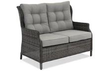 Garden Point antracit Malaga antracit technorattan tvåsitsig soffa