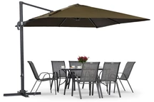 Garden Point brunt Siena 3x3m paraply