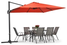Garden Point röd Siena 3x3m paraply