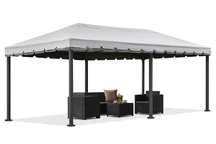 Grå trädgårdspaviljong Valencia 3x6 m Garden Point
