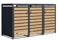 Kapsling för 3 avfallskärl 120l eller 240l Bremen CoverTech