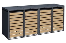 Kapsling för 4 avfallskärl 120l eller 240l Bremen CoverTech