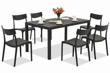 King/Provence antracit trädgårdsmöbelset för 6 personer Bica