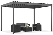 Lagos Premium 3x4 Garden Point fristående pergola för terrass antracit och vit