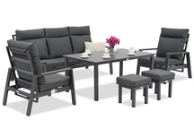 Murcia Garden Point trädgårdsmöbelset i antracit aluminium