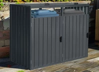 Hölje för 2 st 120l eller 240l papperskorgar Alabama CoverTech antracit