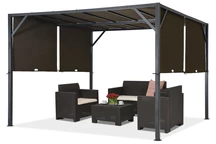 Metallterrass pergola Santorini 3 x 4m brun Garden Point