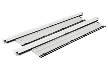 Set med två rullgardiner för Lagos terrass pergola för 3m sidor Garden Point vit
