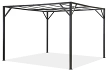 Santorini 3 x 4 m antracit metallram för terrasspergola Garden Point